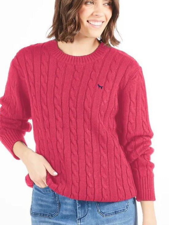 Simply Southern Sweaters - Simply Southern Salmon Emma Cable Knit Sweater/NWT/XS
